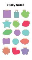 Sticky notes cute shape for your text message important vector