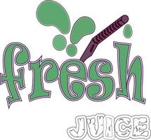 Fresco jugo logo vector archivo