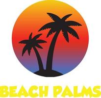 playa palmas logo vector archivo