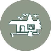 Camping Trailer Vector Icon