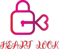 Heart Lock Logo Vector File