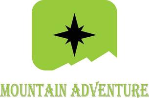 montaña aventuras logo vector archivo