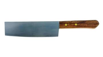 sharp steel kitchen knife  isolated photo
