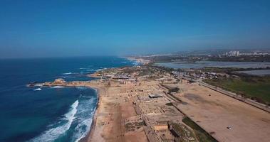 césarée nationale parc dans Israël, aérien vue