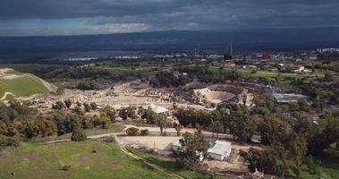 Haut vue de le ancien scythopolis dans beit shean, Israël video