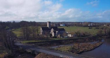Aerial St. Nicholas Church of Ireland in Adare video