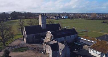 Aerial St. Nicholas Church of Ireland in Adare video