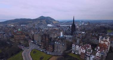 Edimburgo cidade Centro, aéreo Visão video