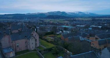 Panorama von Stirling im Schottland, Antenne Aussicht video