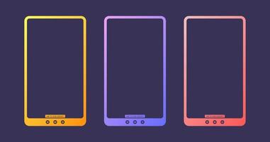 Vertical story template in gradient colors. Social media frame vector illustration.