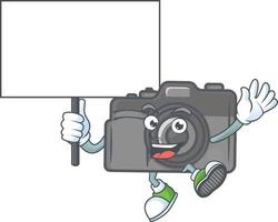 Digital camera mascot icon design vector