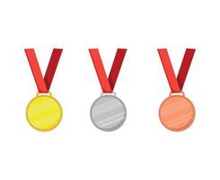 Set of Medal with ribbon vector