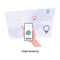 Trendy Flight Booking vector