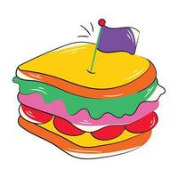 Trendy Sandwich Concepts vector