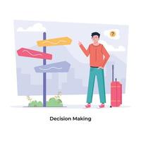 Trendy Decision Making vector