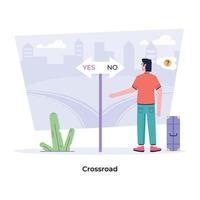 Trendy Crossroad Concepts vector