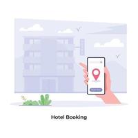 Trendy Hotel Booking vector