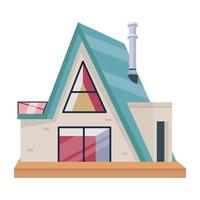 Trendy Home Exterior vector