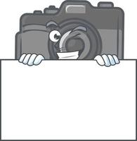 Digital camera mascot icon design vector