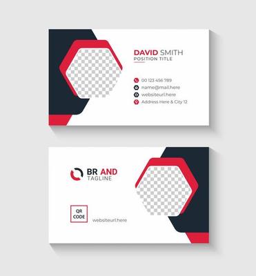 Modern Creative and Clean Business Card, Double-sided Visiting Card or Name Card Template