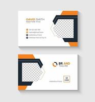 Modern Creative and Clean Business Card, Double-sided Visiting Card or Name Card Template vector