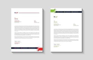 Business letterhead, Letterhead template with various colors, Letterhead template in flat style, Modern company letterhead template design vector