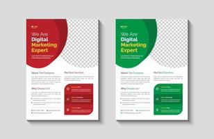 digital márketing agencia volantes diseño plantilla, corporativo negocio volantes póster vector