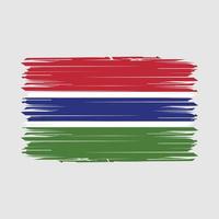 Gambia Flag Brush Vector Illustration