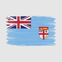 Fiji Flag Brush Vector Illustration