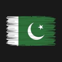 ilustración de vector de pincel de bandera de pakistán