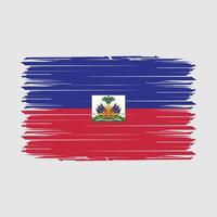 Haiti Flag Brush Vector Illustration