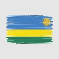ilustración de vector de cepillo de bandera de ruanda