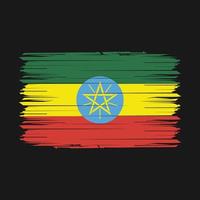 Ethiopia Flag Brush Vector Illustration