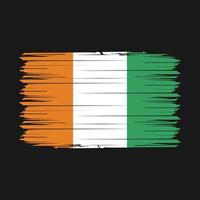 Ivory Coast Flag Brush Vector Illustration