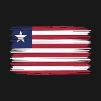 Liberia Flag Brush Vector Illustration