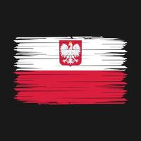 Poland Flag Brush Vector Illustration