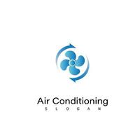 air conditioning cool fan temprature isolated technology vector