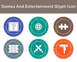 Games And Entertainment Vector Icon Set