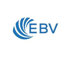 EBV letter logo design on white background. EBV creative circle letter logo concept. EBV letter design. vector