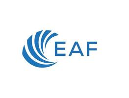 EAF letter logo design on white background. EAF creative circle letter logo concept. EAF letter design. vector
