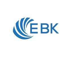 ebk letra logo diseño en blanco antecedentes. ebk creativo circulo letra logo concepto. ebk letra diseño. vector