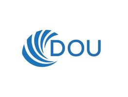 DOU letter logo design on white background. DOU creative circle letter logo concept. DOU letter design. vector