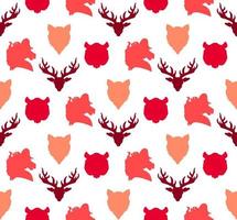 Wildlife seamless pattern vector