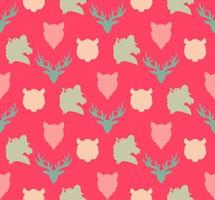 Wildlife seamless pattern vector