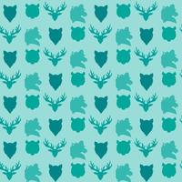 Wildlife seamless pattern vector