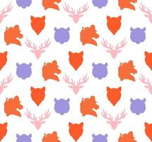 Wildlife seamless pattern vector
