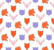 Wildlife seamless pattern vector