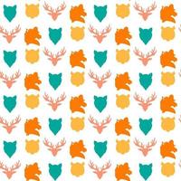 Wildlife seamless pattern vector