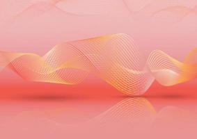 Abstract Wave lines flow the background on a color gradient, vector illustration