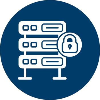 Server Encrypted Vector Icon